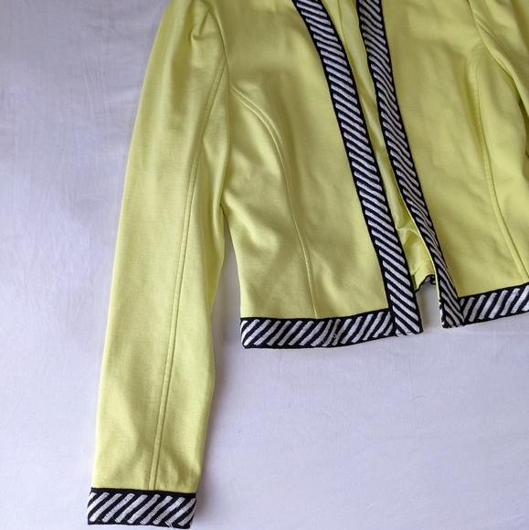Kate and Rosy Neon Yellow Open Blazer Women's Size XS - Picture 3 of 7